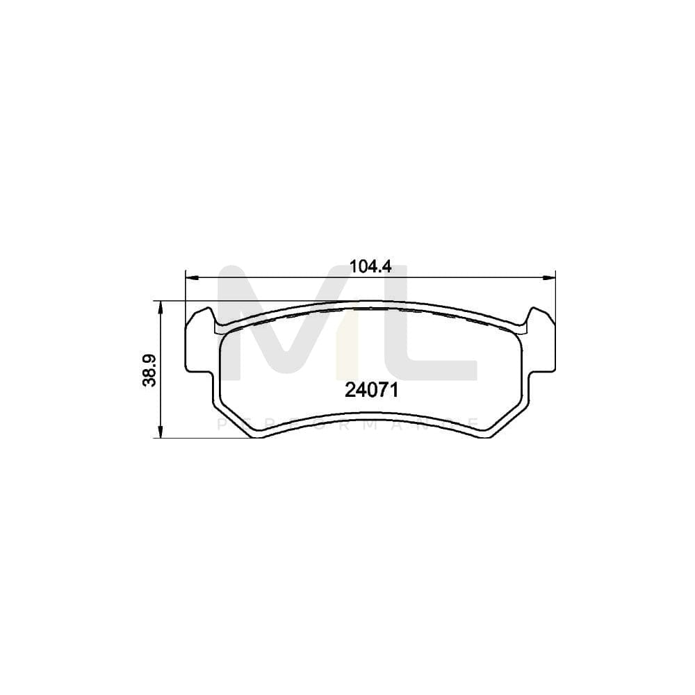 Hella 8DB 355 011-451 Brake Pad Set Not Prepared For Wear Indicator | ML Performance Car Parts