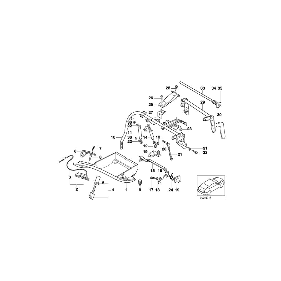 Genuine BMW 51168183063 E38 Glove Box Locking Mechanism (Inc. 740i, 740iLP & 730d) | ML Performance UK Car Parts