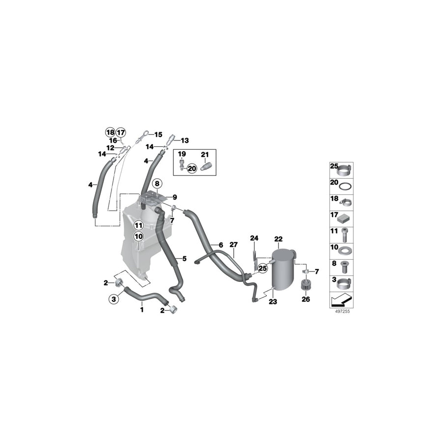 Genuine BMW 11408298872 Filter OIL CATCH VENT. (Inc. M6 GT3) | ML Performance UK Car Parts