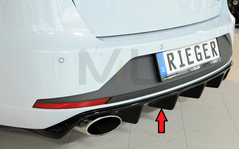 Rieger 00088130 SEAT 5F Leon Cupra Rear Diffuser 1 | ML Performance UK Car Parts