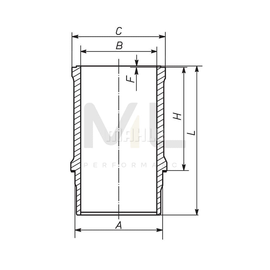MAHLE ORIGINAL 031 WN 17 00 Cylinder Sleeve for CITRO???N CX 93,0mm | ML Performance Car Parts