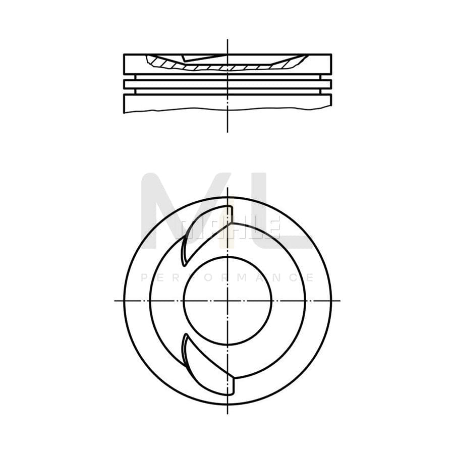 MAHLE ORIGINAL 009 03 00 Piston for LANCIA THEMA 84,0 mm, without cooling duct | ML Performance Car Parts