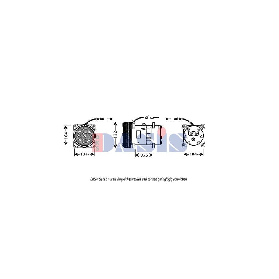 AKS Dasis 851047N Compressor, Air Conditioning | ML Performance UK