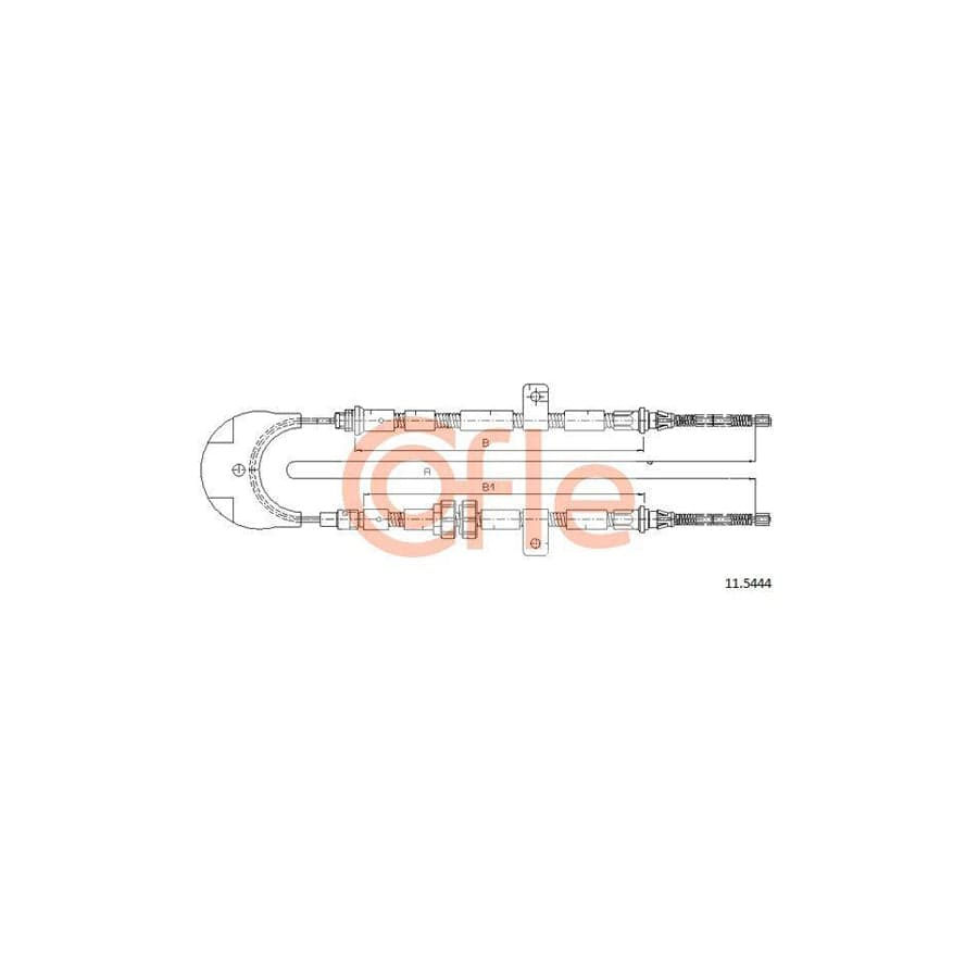 Cofle 11.5444 Hand Brake Cable For Ford Fiesta