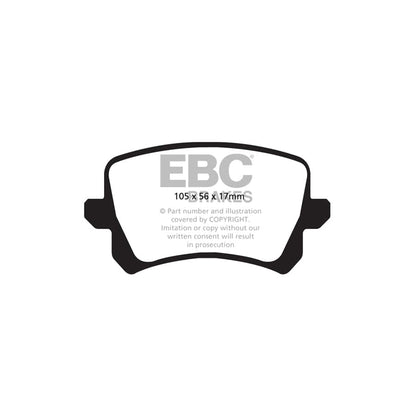 EBC PD06KR390 VW Greenstuff Rear Brake Pad & USR Disc Kit - TRW Caliper (Inc. CC & Passat) 2 | ML Performance UK Car Parts