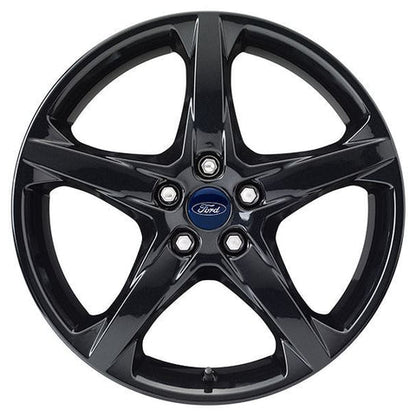 GENUINE FORD 2237395 x4 SET OF 4 FOCUS - FOCUS ST - C-MAX ALLOY WHEEL 18" 5-SPOKE DESIGN, PANTHER BLACK, 2010 - 2018 | ML Performance UK