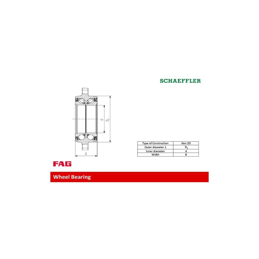 FAG 713 6178 20 Wheel Bearing Kit For Honda Cr-V I (Rd)