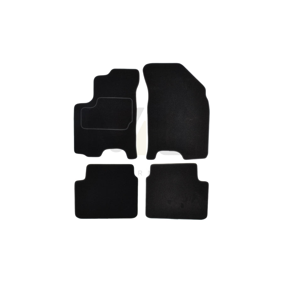 CUSTOPOL 122301 Floor mat set Textile, Front and Rear, Quantity: 4, Black | ML Performance Car Parts