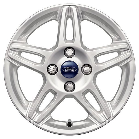 GENUINE FORD 1847319 x4 SET OF 4 FIESTA ALLOY WHEEL 15" 5 X 2-SPOKE DESIGN, SPARKLE SILVER 11/2012 - 06/2017 | ML Performance UK