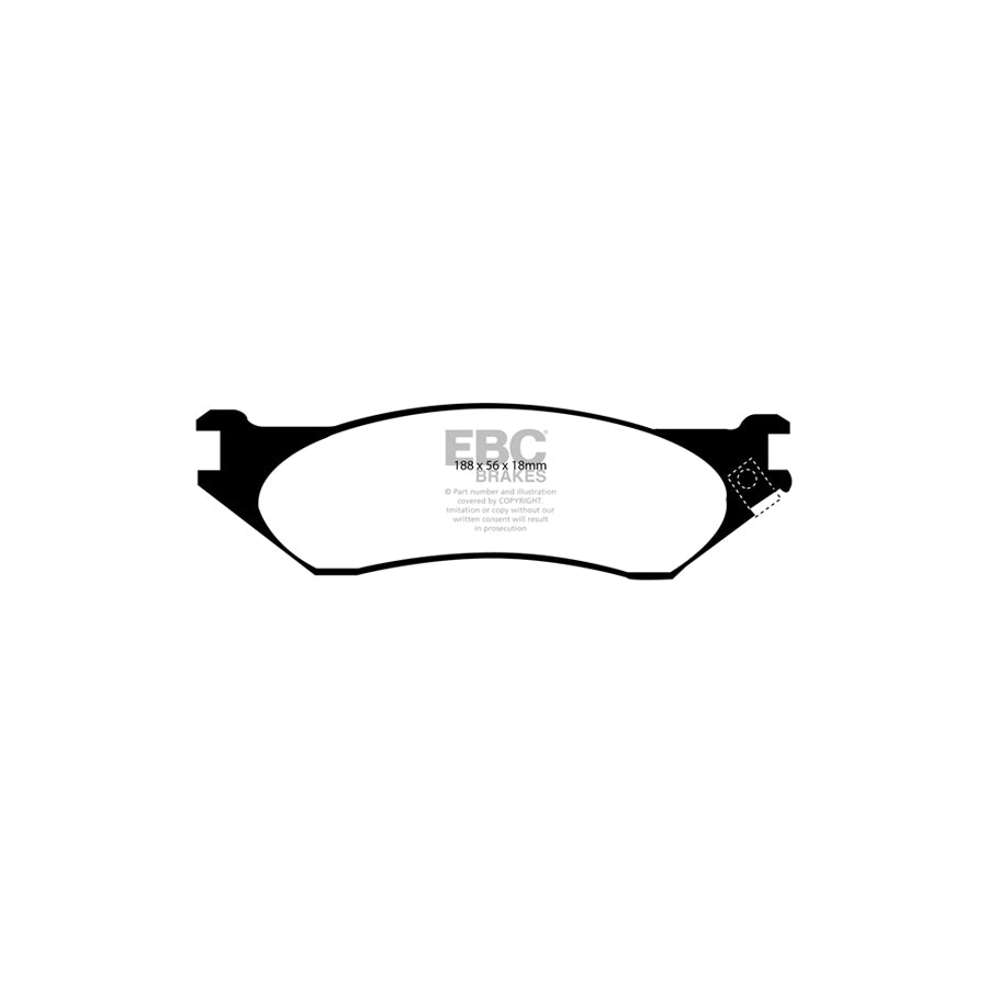 EBC PD08KF192 Dodge Yellowstuff Front Brake Pad & USR Disc K 2 | ML Performance UK Car Parts