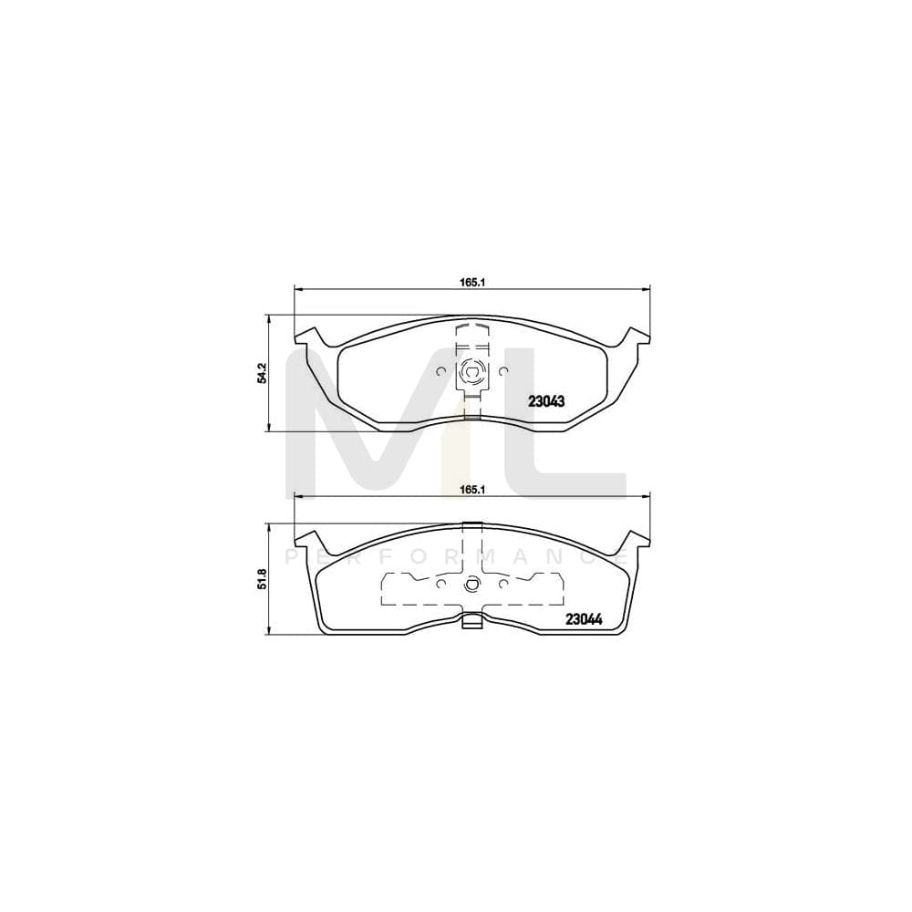 Brembo P 11 008 Brake Pad Set Excl. Wear Warning Contact | ML Performance Car Parts