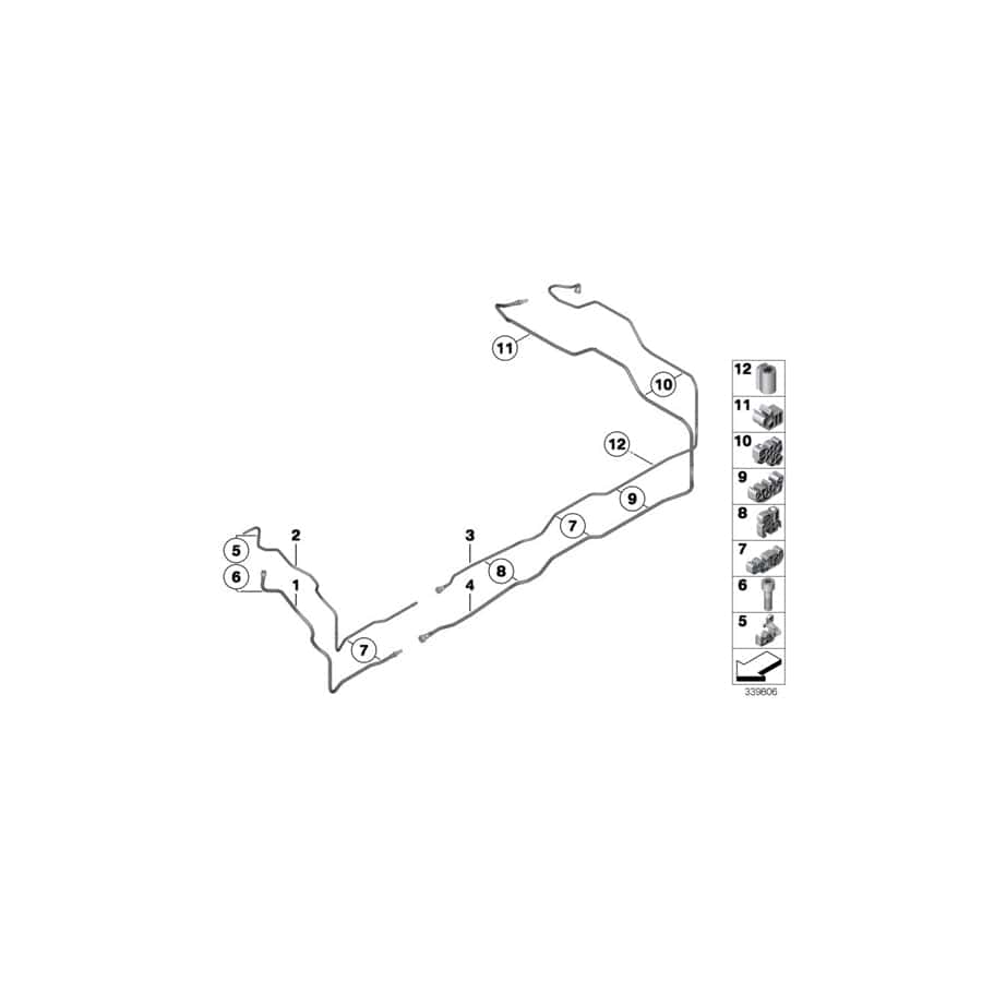 Genuine BMW 16127228000 F04 Feed Line, Rear (Inc. Hybrid 7) | ML Performance UK Car Parts