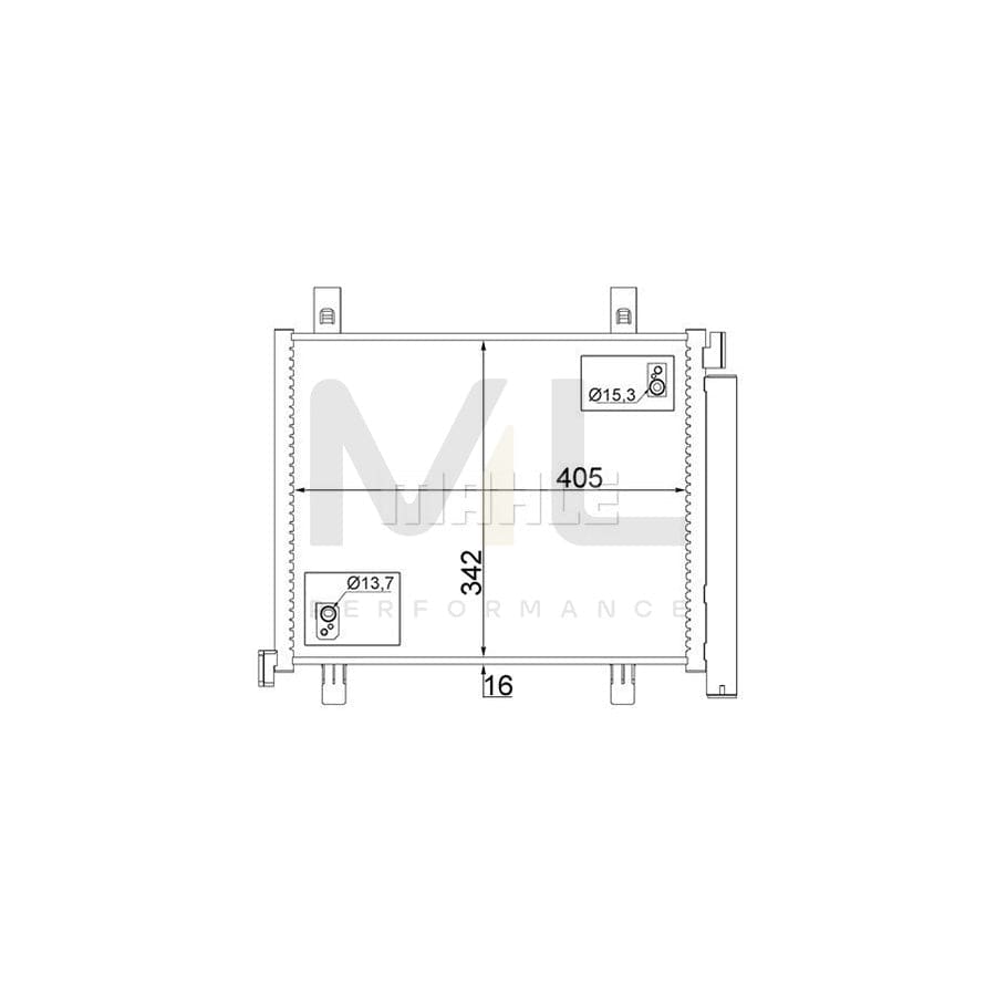 MAHLE ORIGINAL AC 747 000S Air conditioning condenser with dryer | ML Performance Car Parts