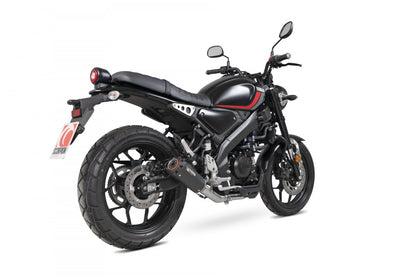 Scorpion PYA117SYSBCER Yamaha XSR-125 Red Power Full System - Black Ceramic Coated Sleeve | ML Performance UK UK