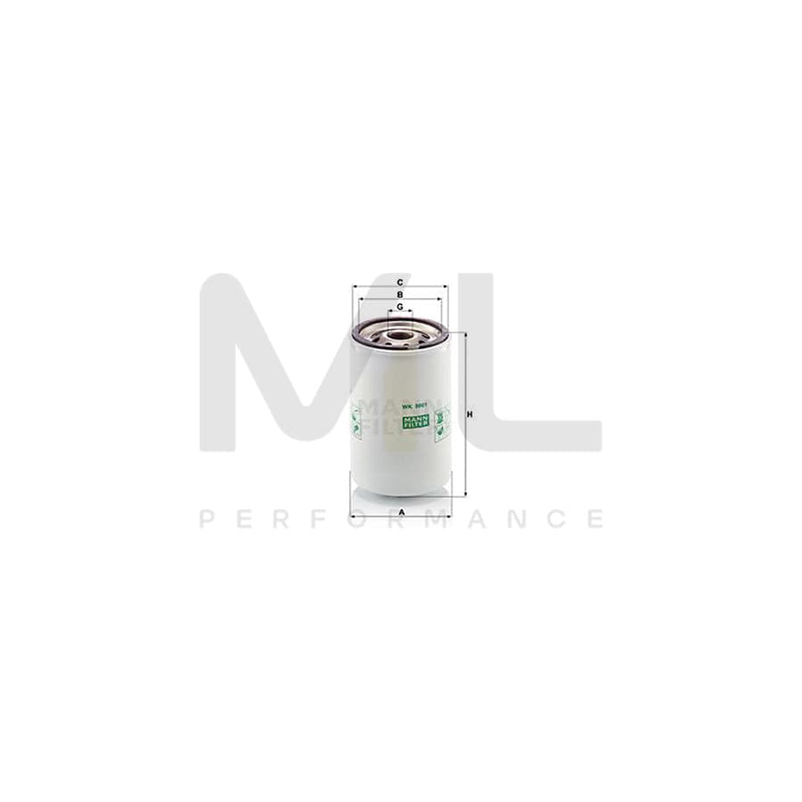 MANN-FILTER WK 8001 Fuel filter Spin-on Filter | ML Performance Car Parts