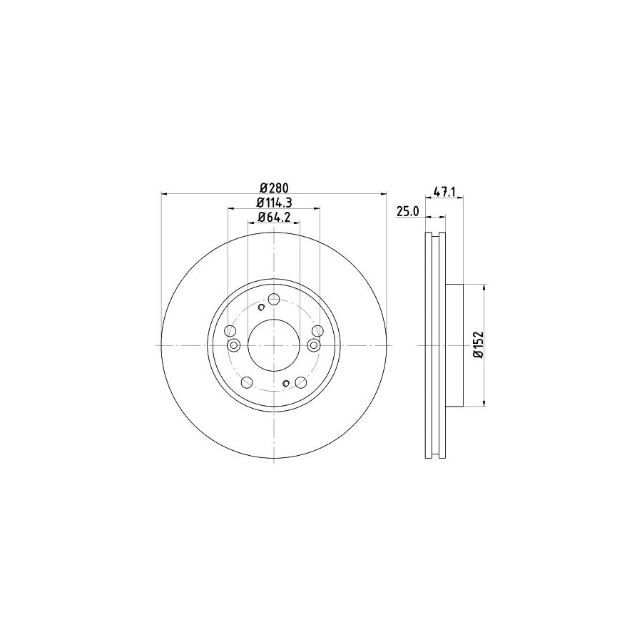 Hella 8DT 355 302-001 Brake Drum