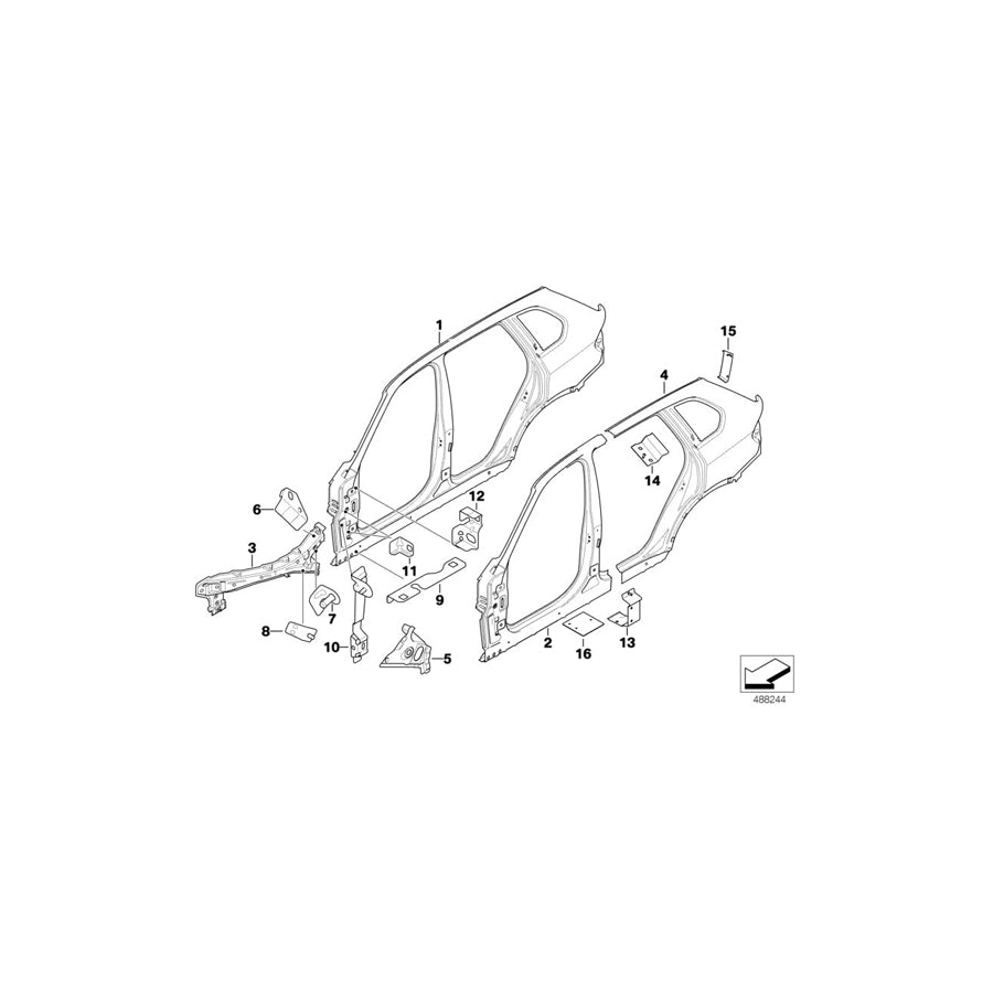 Genuine BMW 41217275570 E70 E72 E71 Reinforcement Plate, Rocker Panel (Inc. X5 40dX, X6 35iX & X5 3.0si) | ML Performance UK