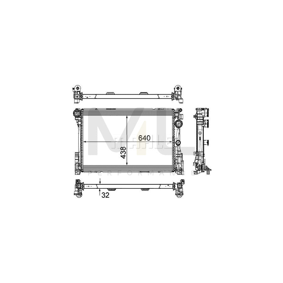 MAHLE ORIGINAL CR 1684 000P Engine radiator Brazed cooling fins | ML Performance Car Parts