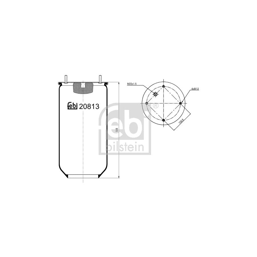 Febi Bilstein 42500 Control Arm / Trailing Arm Bush For Nissan Sunny