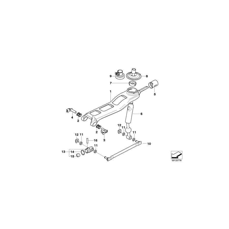 Genuine BMW 25117552488 E60 E61 Selector Rod (Inc.  & 530i) | ML Performance UK Car Parts