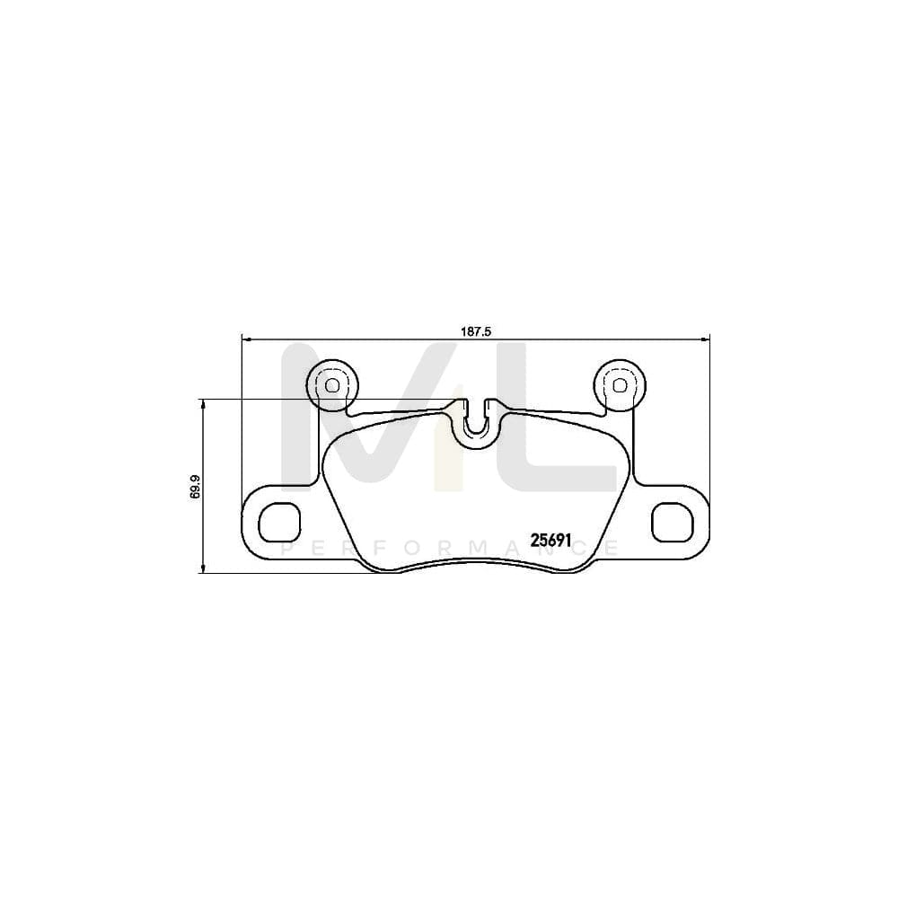 Brembo P 65 031 Brake Pad Set Prepared For Wear Indicator, With Counterweights | ML Performance Car Parts