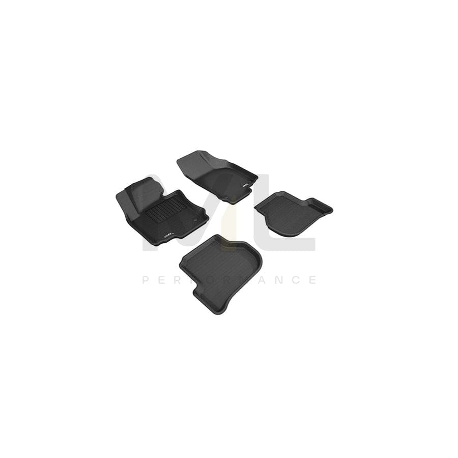 3D L1SK00001509 Floor mat set for SKODA OCTAVIA Elastomer, Front, Rear, Quantity: 4, Black | ML Performance Car Parts