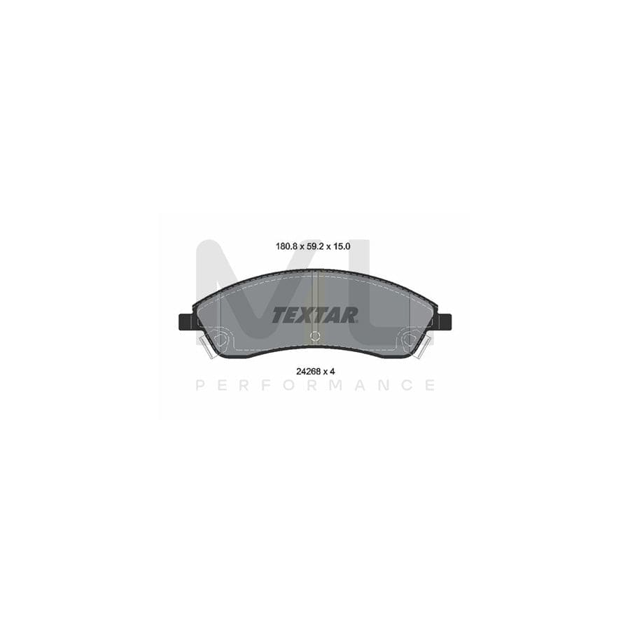 TEXTAR 2426801 Brake pad set with acoustic wear warning | ML Performance Car Parts