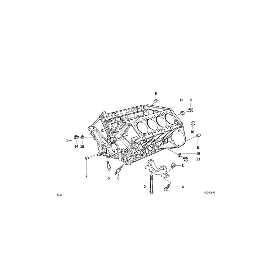 Genuine BMW 11111435285 E32 E38 E34 Engine Block With Piston ALUSIL (Inc. 730iL, 730i & 530i) | ML Performance UK Car Parts