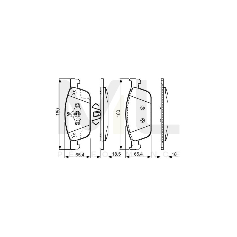 Bosch 0986Tb3207 Brake Pad Set  | ML Performance Car Parts