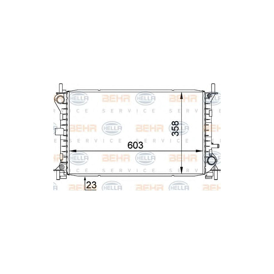 Hella 8MK 376 720-291 Engine Radiator For Ford Focus