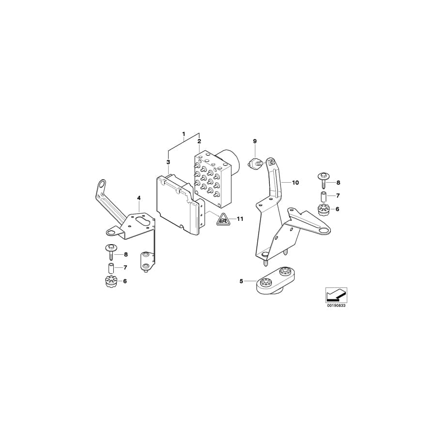 Genuine BMW 34511164465 E46 Rubber Mounting (Inc. M3, 323i & 330xi) | ML Performance UK Car Parts