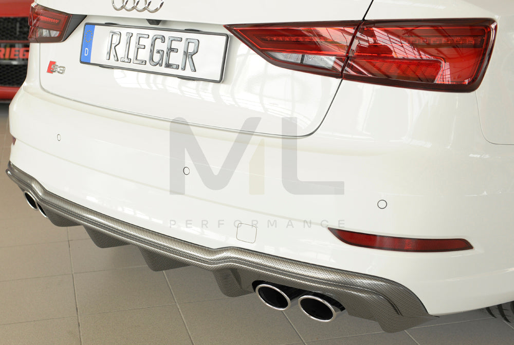 Rieger 00099615 Audi 8V S3 Rear Diffuser 3 | ML Performance UK Car Parts