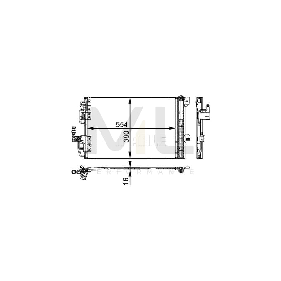 MAHLE ORIGINAL AC 665 000P Air conditioning condenser with dryer | ML Performance Car Parts