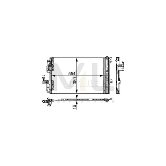 MAHLE ORIGINAL AC 665 000P Air conditioning condenser with dryer | ML Performance Car Parts