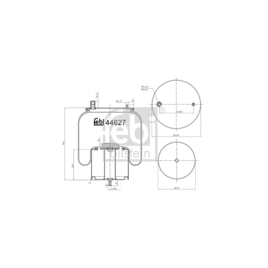 Febi Bilstein 44627 Boot, Air Suspension