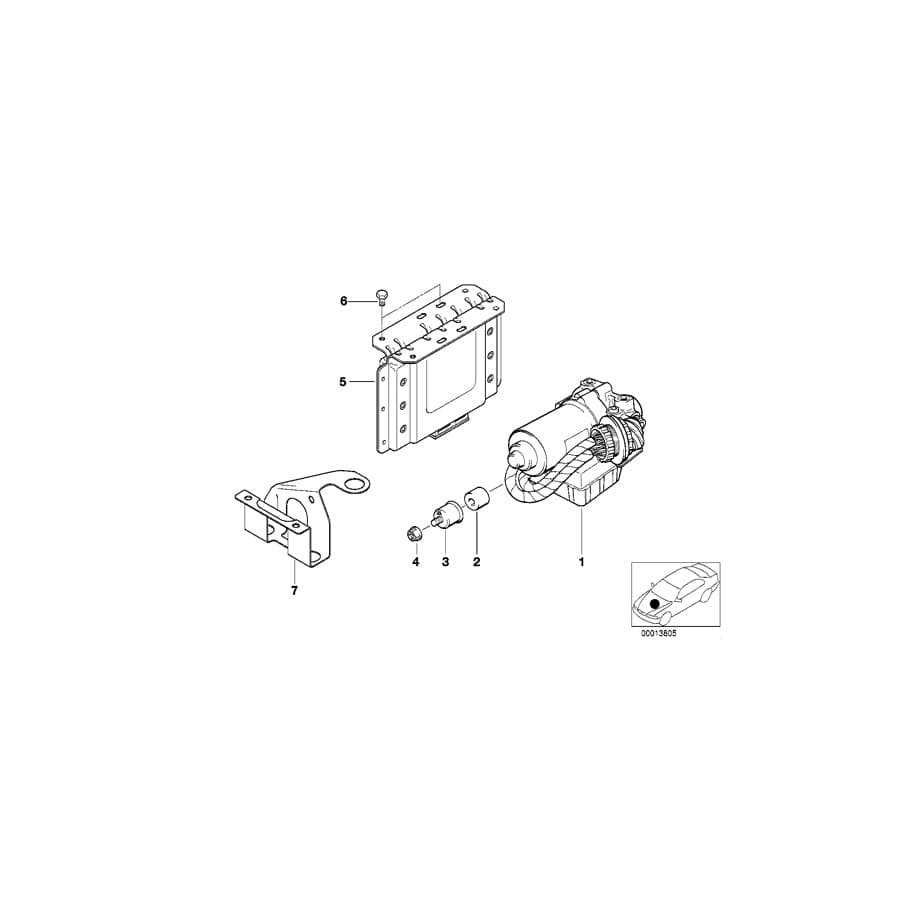 Genuine BMW 34511163072 E36 Rubber Mounting (Inc. Z3 1.8, Z3 2.8 & 318i) | ML Performance UK Car Parts