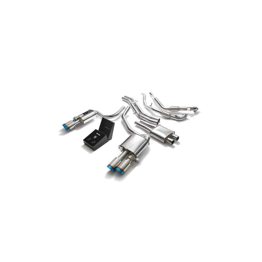 Armytrix AU95S-QS14B Valvetronic Exhaust System Audi S5 Coupe 3.0L V6 Turbo B9 2017-2020 with Quad Blue Coated 3.5" | ML Performance UK UK Car Parts