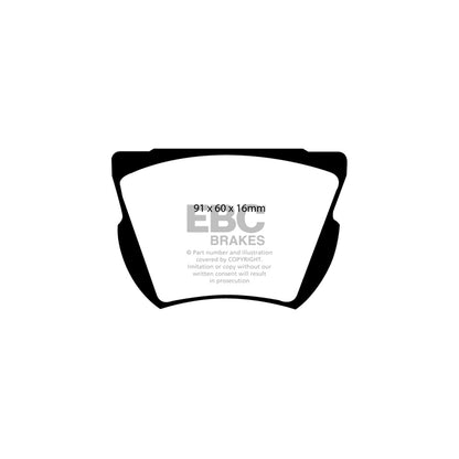 EBC DP4165R Gordon Keeble Humber Reliant Yellowstuff Front Brake Pads - Girling/TRW Caliper 2 | ML Performance UK Car Parts