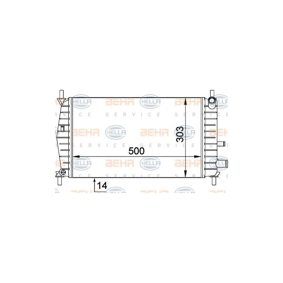 Hella 8MK 376 720-261 Engine Radiator