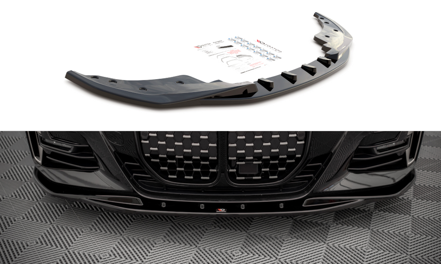 Maxton Design BM-4-G22-MPACK-FD1T Front Splitter V.1 BMW Series 4 M-Pack G22 | ML Performance UK Car Parts