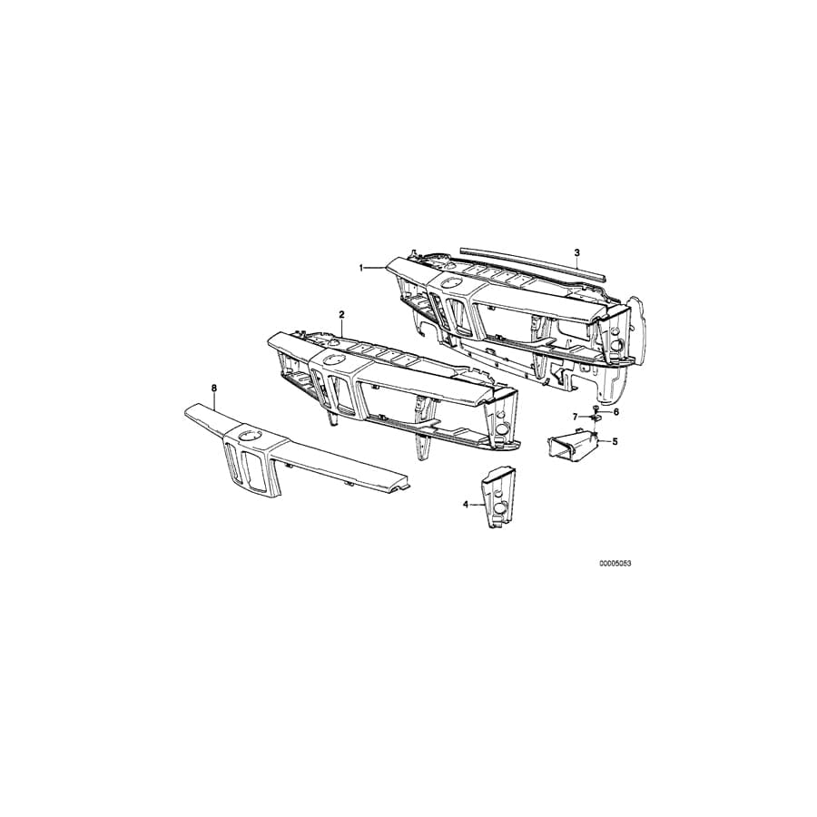 Genuine BMW 41331839215 E24 Frame Headlight Left (Inc. 628CSi, M635CSi & 630CSi) | ML Performance UK