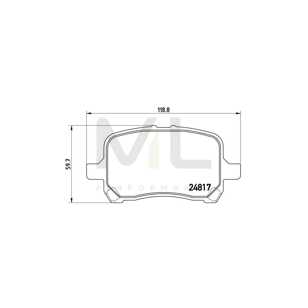 Brembo P 10 014 Brake Pad Set For Chevrolet Hhr Mpv With Acoustic Wear Warning | ML Performance Car Parts