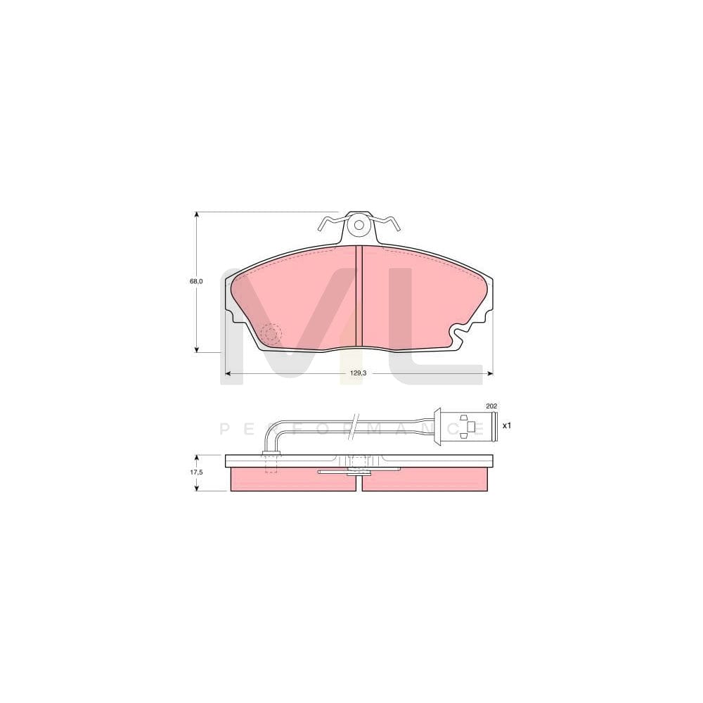 TRW Gdb479 Brake Pad Set Incl. Wear Warning Contact, With Brake Caliper Screws, With Accessories | ML Performance Car Parts