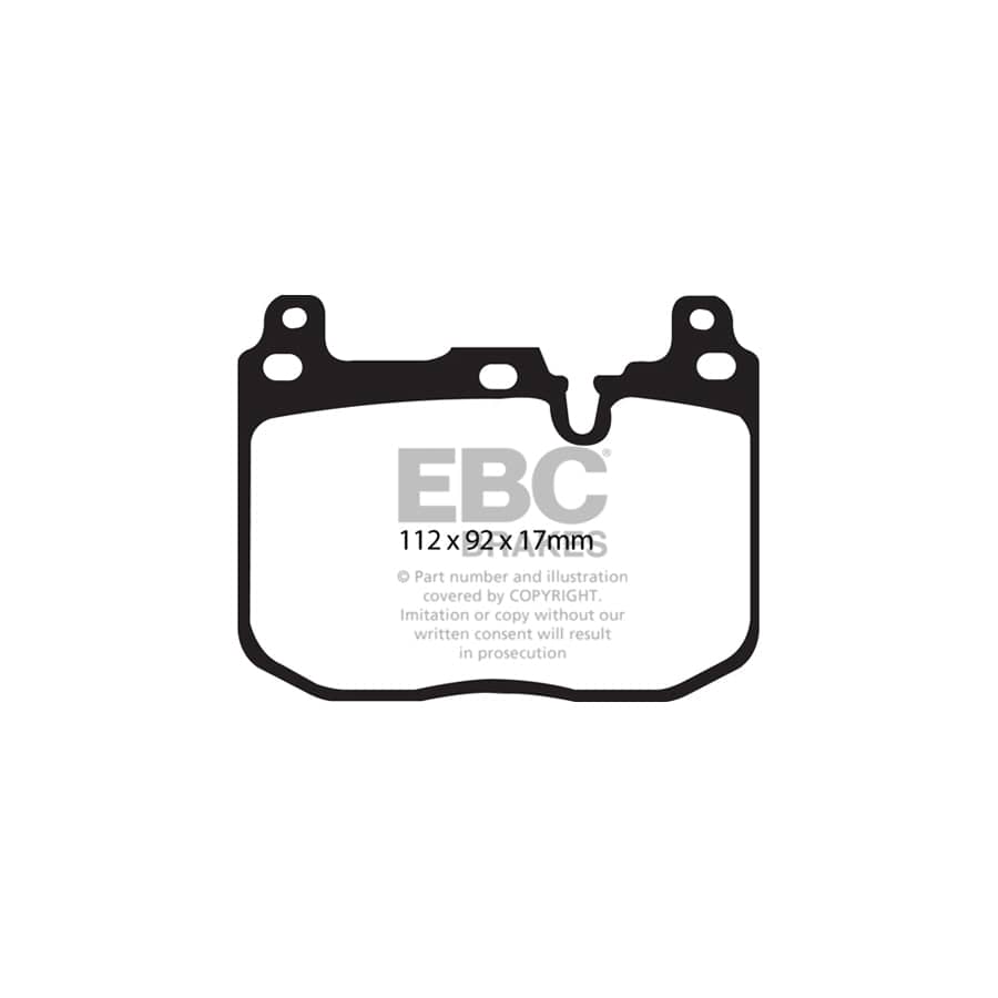 EBC PD05KF1275 BMW F36 Orangestuff Front Brake Pad & Plain Disc Kit - ATE Caliper 2 | ML Performance UK Car Parts