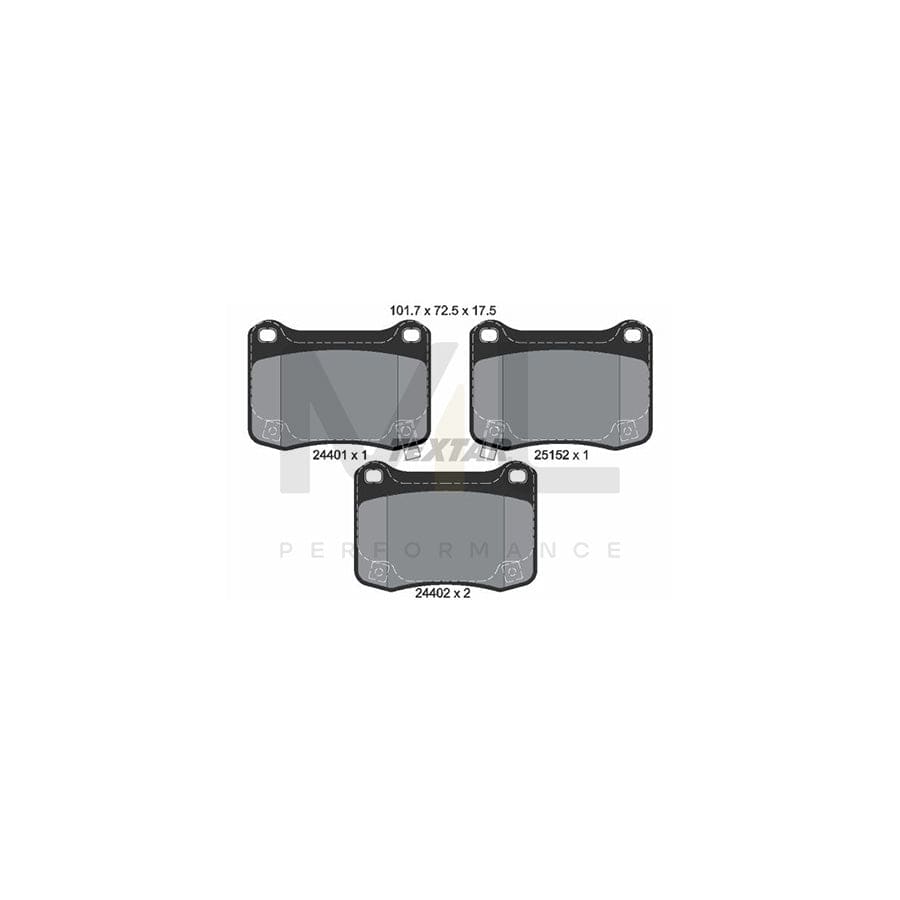 TEXTAR 2440101 Brake pad set for LEXUS IS II Saloon (XE20) with acoustic wear warning | ML Performance Car Parts