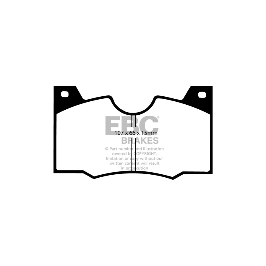 EBC DP4188R Lancia Yellowstuff Front Brake Pads - Girling/TRW Caliper (Inc. 2000 & Fulvia) 2 | ML Performance UK Car Parts