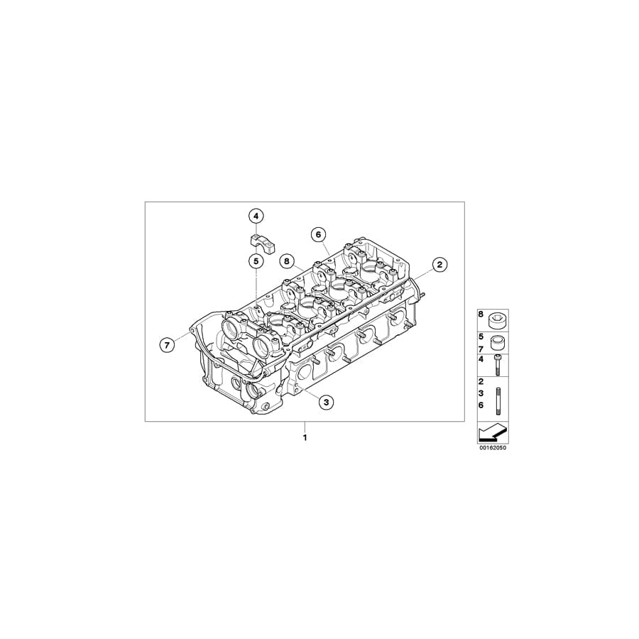 Genuine BMW 11127838137 E93 E90 Cylinder Head Zyl. 1-4 (Inc. M3) | ML Performance UK Car Parts