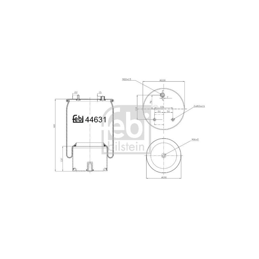 Febi Bilstein 44631 Boot, Air Suspension