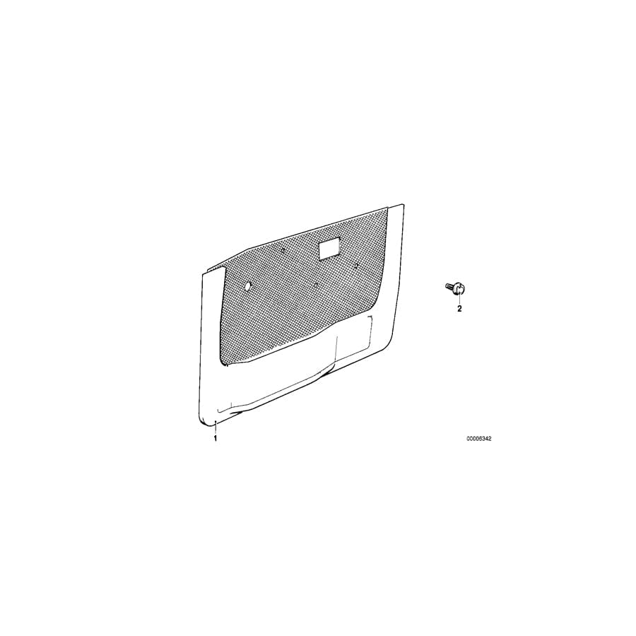 Genuine BMW 51411921078 E28 Door Trim Panel, Fabric, Front Right PACIFIC (Inc. 528i, 520i & 528e) | ML Performance UK Car Parts