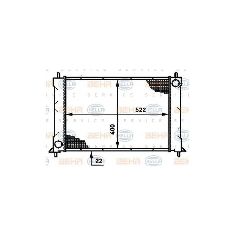 Hella 8MK 376 720-231 Engine Radiator